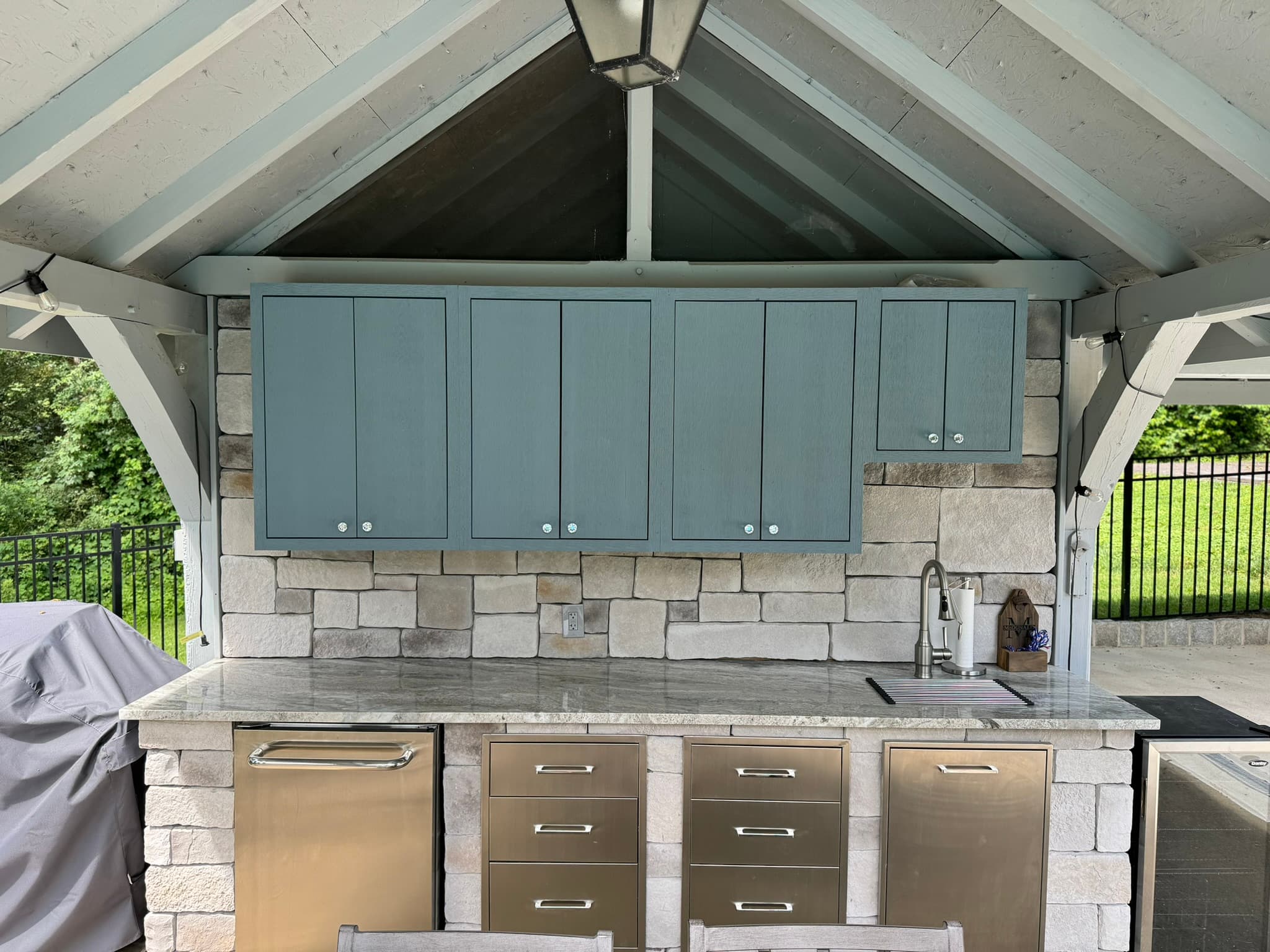 Pool House Addition with Outdoor Kitchen & Cabinets